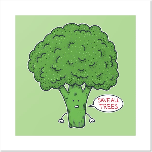 Worried Broccoli Wall Art by Matt Andrews